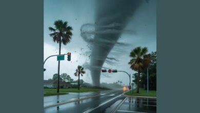 Tornado Spotted at Florida Intersection via Traffic Camera